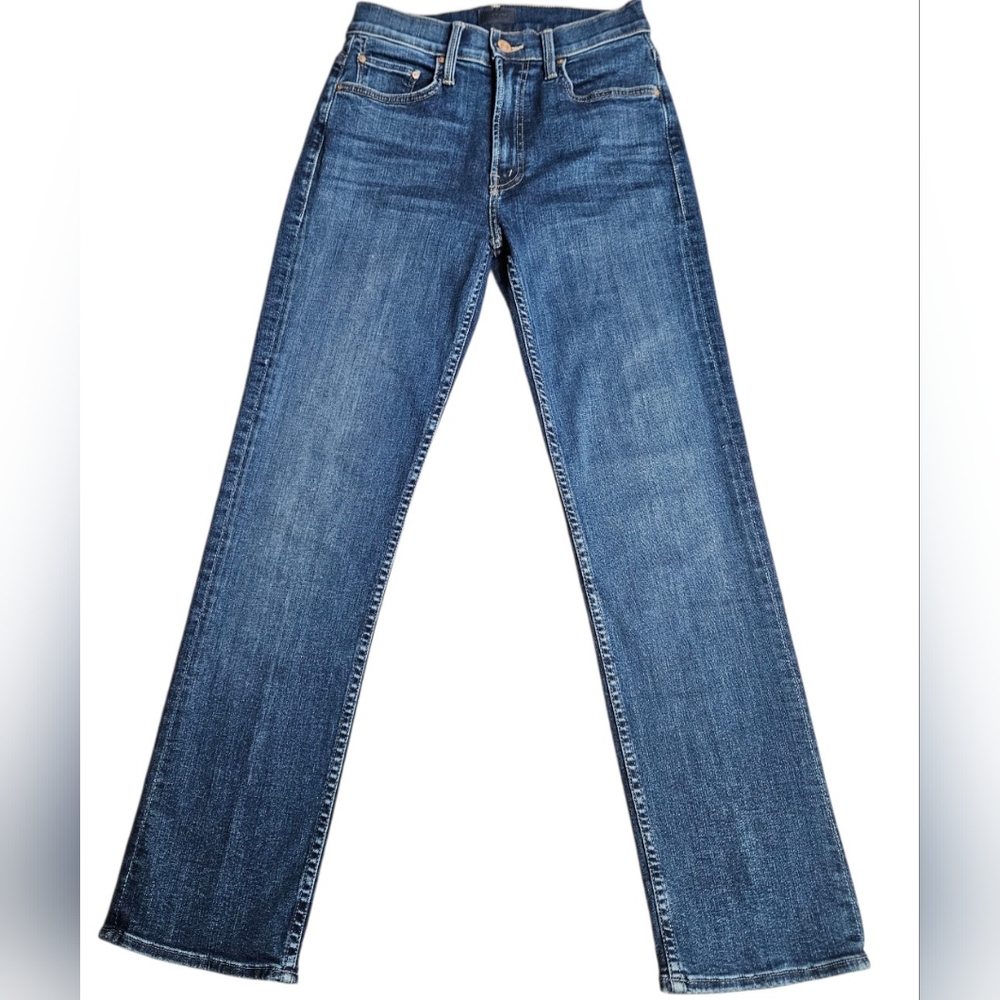 Mother The Mid Rise Rider Ankle, Blue Women's Jeans